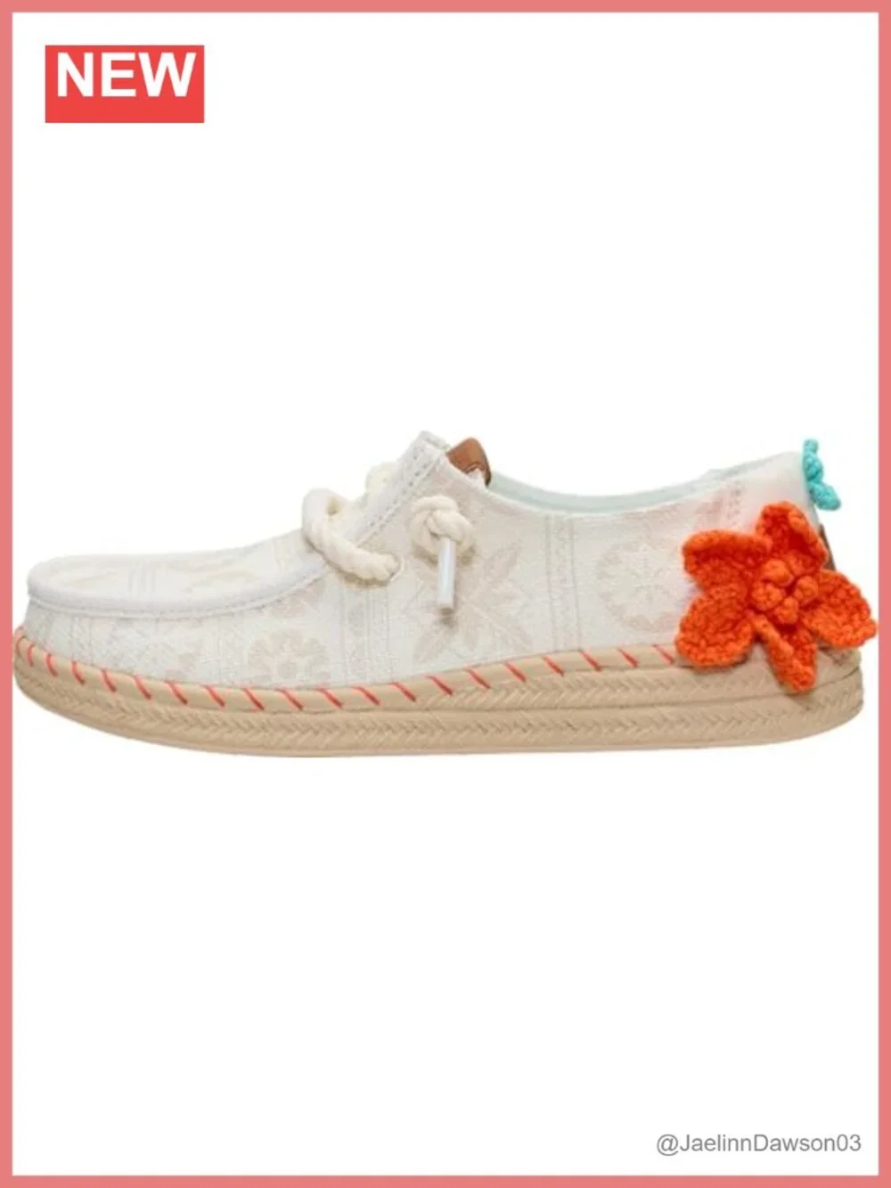 HEYDUDE Wendy Espadrille Moana Slip On Loafer Lightweight EVA Sole Cotton Linen